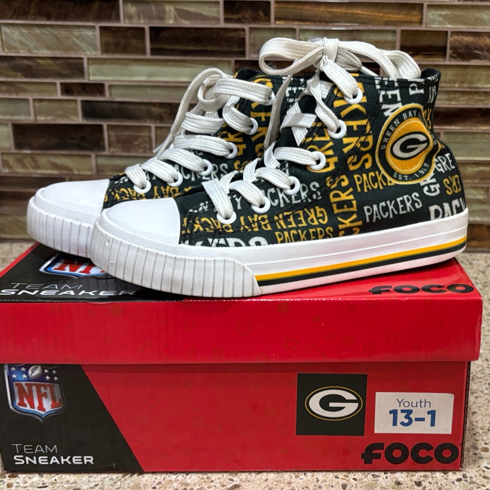FOCO - NFL - Kids High-Top Sneakers / Greenbay Packers🏈